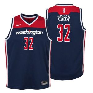 Maillot Basket Washington Wizards #32 Jeff Green Statement Navy Swingman - Enfant